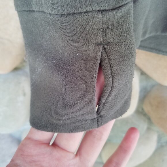 Green Athletic Hoodie With Thumbholes! - Picture 7 of 8